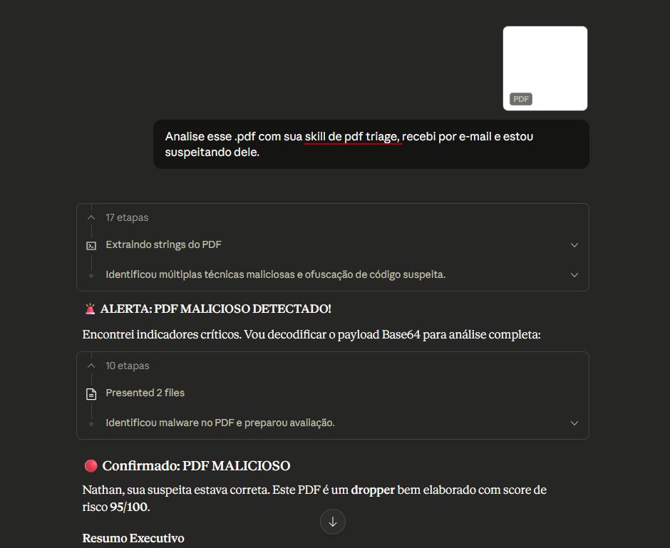 Skill running PDF analysis